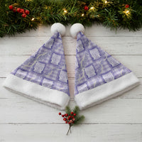 Aloha Hawaii Tiki Palaka Motifs Christmas Santa Hat Honohono Lei Purple Elegant Vibes LT14 - Polynesian Pride