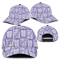 Aloha Hawaii Tiki Palaka Motifs Classic Cap Honohono Lei Purple Elegant Vibes LT14 - Polynesian Pride