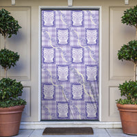 Aloha Hawaii Tiki Palaka Motifs Door Cover Honohono Lei Purple Elegant Vibes LT14 Purple - Polynesian Pride