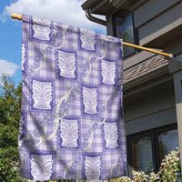 Aloha Hawaii Tiki Palaka Motifs Garden Flag Honohono Lei Purple Elegant Vibes LT14 - Polynesian Pride