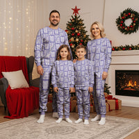 Aloha Hawaii Tiki Palaka Motifs Christmas Pajama Set Honohono Lei Purple Elegant Vibes LT14 - Polynesian Pride