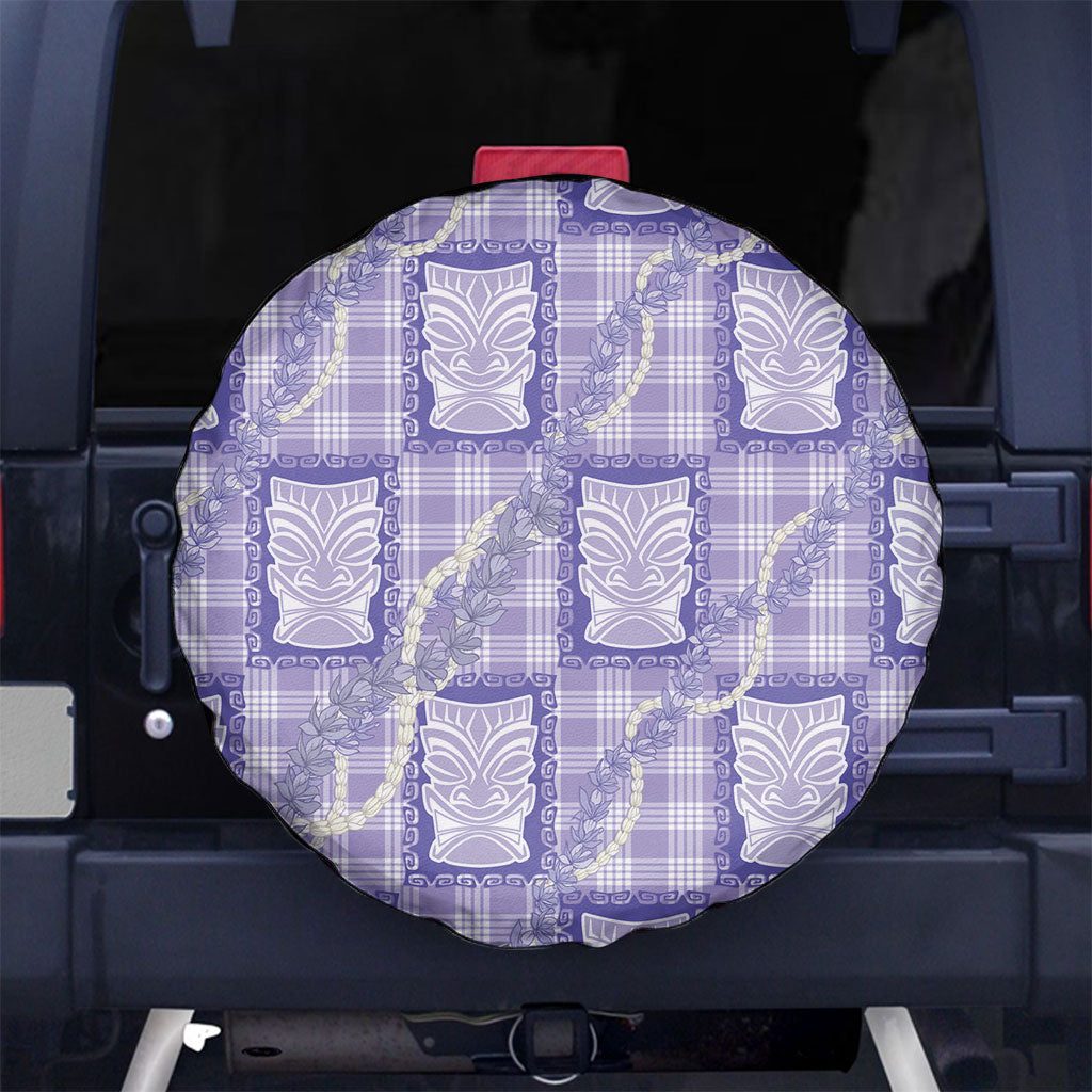 Aloha Hawaii Tiki Palaka Motifs Spare Tire Cover Honohono Lei Purple Elegant Vibes LT14 No hole Purple - Polynesian Pride