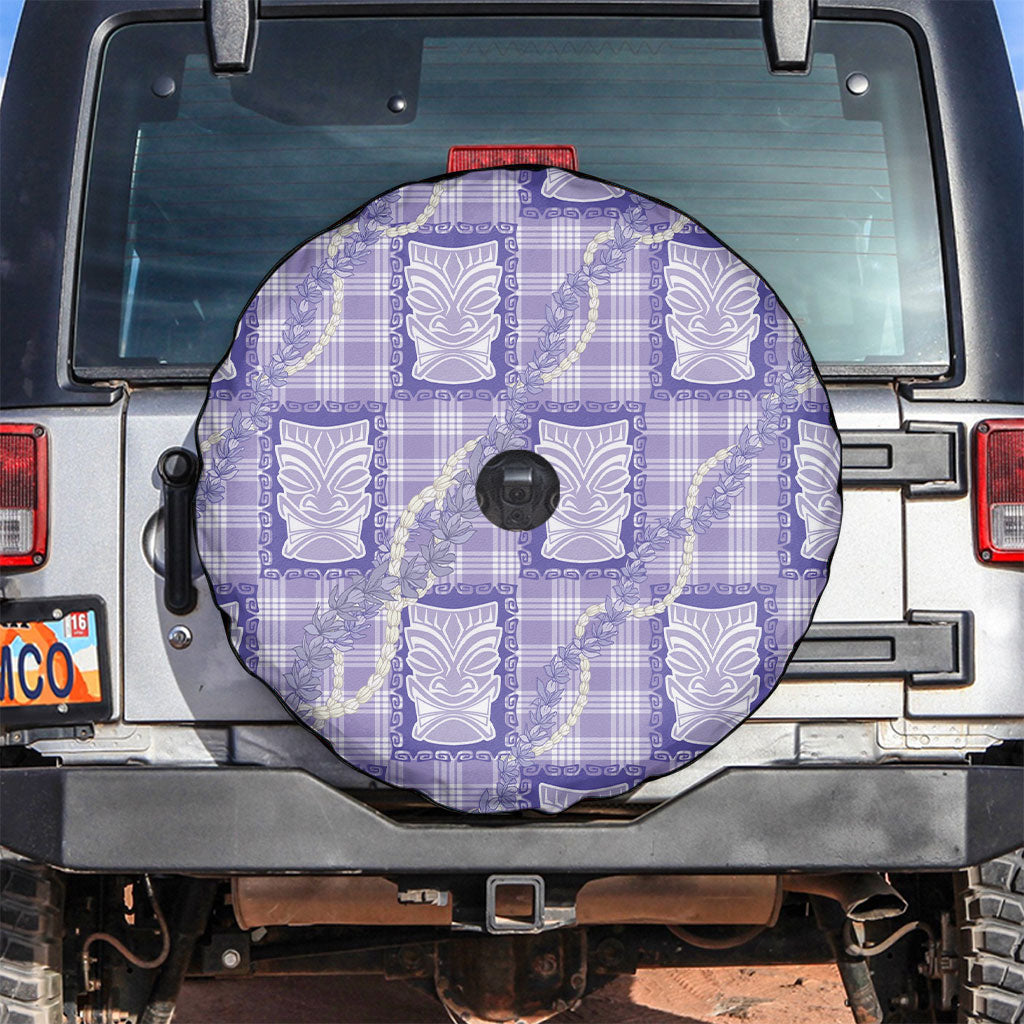 Aloha Hawaii Tiki Palaka Motifs Spare Tire Cover Honohono Lei Purple Elegant Vibes LT14 Purple - Polynesian Pride