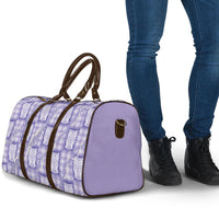 Aloha Hawaii Tiki Palaka Motifs Travel Bag Honohono Lei Purple Elegant Vibes LT14 - Polynesian Pride