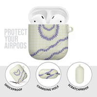 Hawaii Honohono Palaka Motifs AirPods Case Hawaiian Orchid Lei