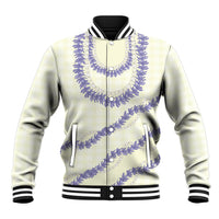 Hawaii Honohono Palaka Motifs Baseball Jacket Hawaiian Orchid Lei