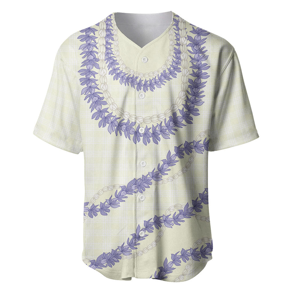 Hawaii Honohono Palaka Motifs Baseball Jersey Hawaiian Orchid Lei