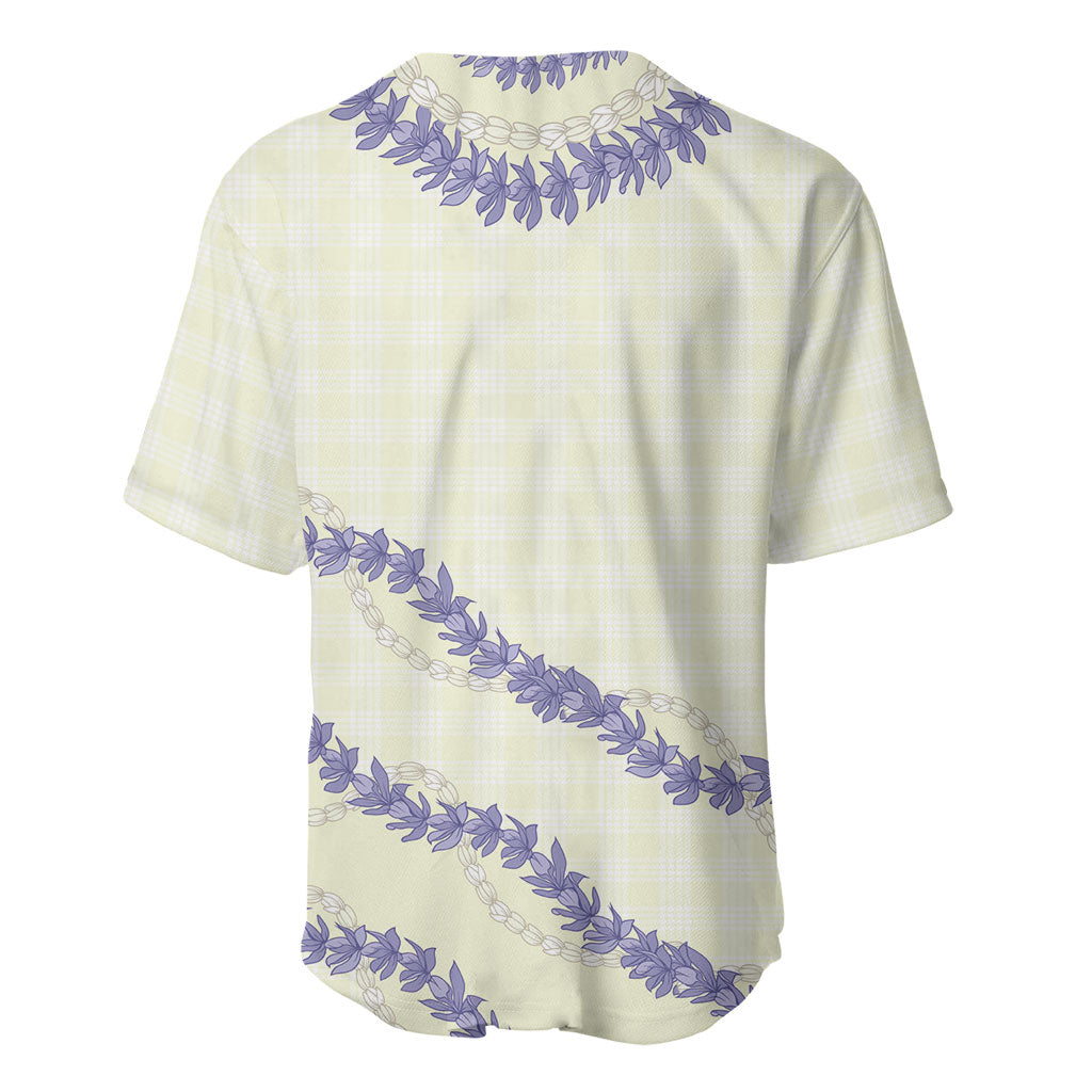 Hawaii Honohono Palaka Motifs Baseball Jersey Hawaiian Orchid Lei