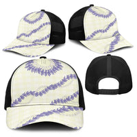 Hawaii Honohono Palaka Motifs Baseball Net Cap Hawaiian Orchid Lei LT14 - Polynesian Pride