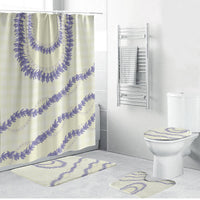 Hawaii Honohono Palaka Motifs Bathroom Set Hawaiian Orchid Lei