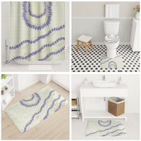 Hawaii Honohono Palaka Motifs Bathroom Set Hawaiian Orchid Lei