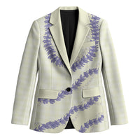 Hawaii Honohono Palaka Motifs Blazer Hawaiian Orchid Lei