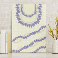 Hawaii Honohono Palaka Motifs Canvas Wall Art Hawaiian Orchid Lei