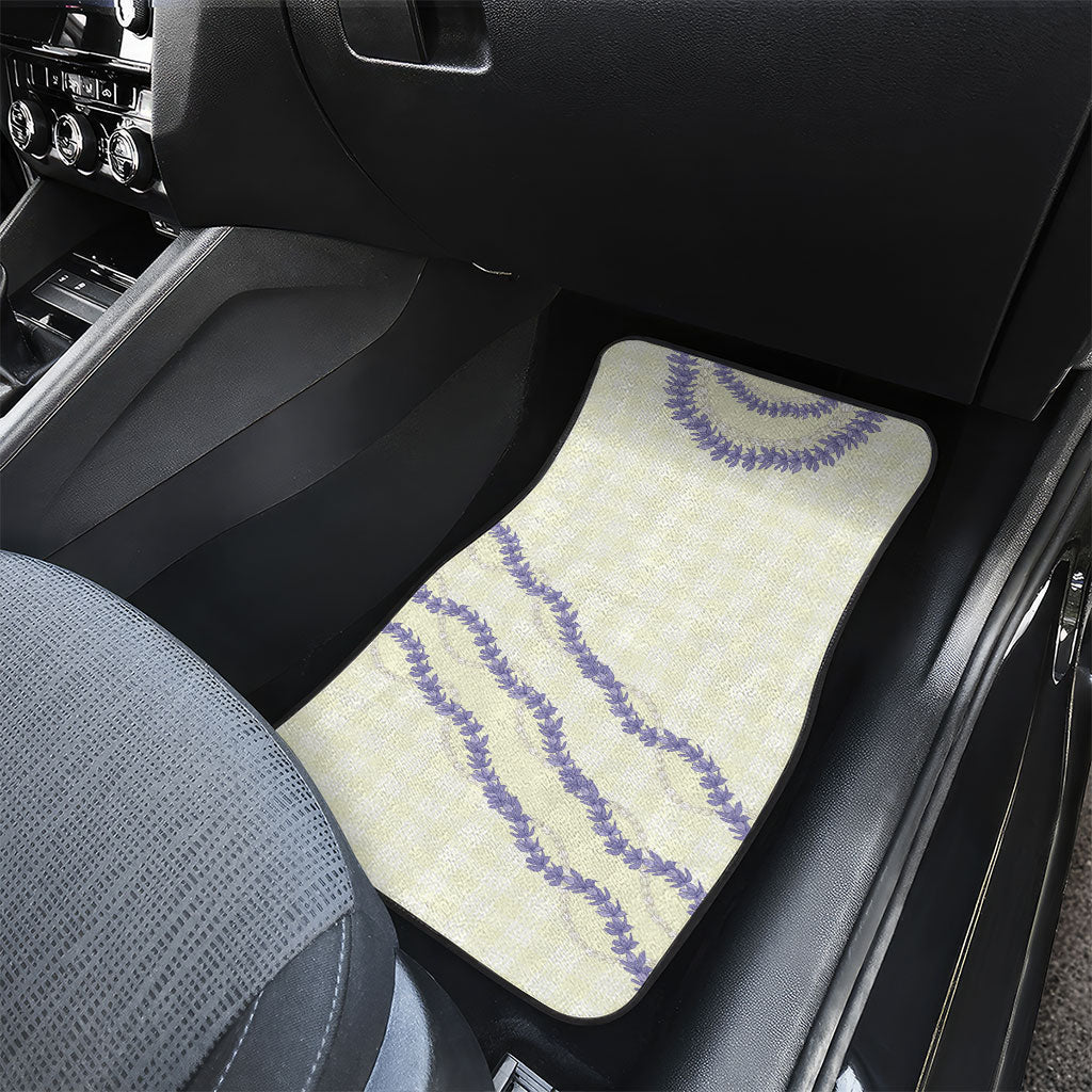 Hawaii Honohono Palaka Motifs Car Mats Hawaiian Orchid Lei