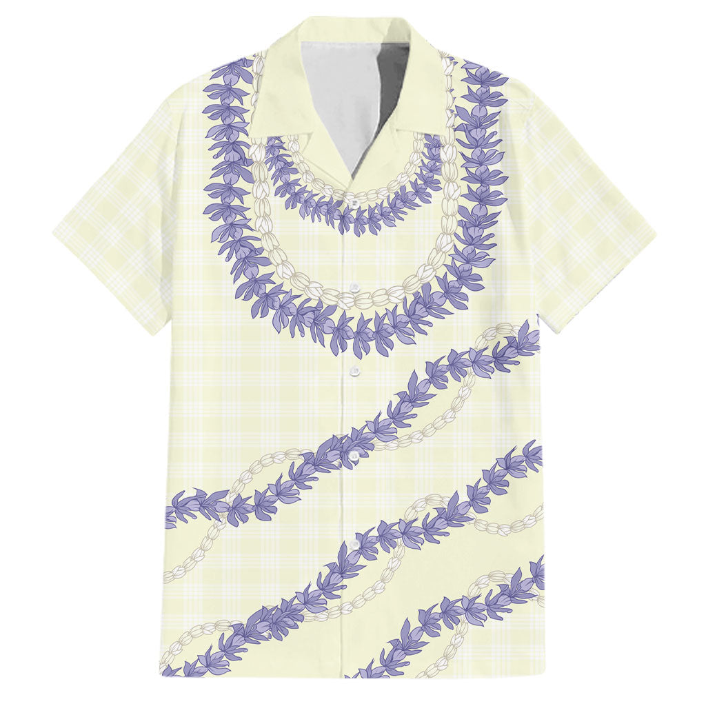 Hawaii Honohono Palaka Motifs Family Matching Long Sleeve Bodycon Dress and Hawaiian Shirt Hawaiian Orchid Lei