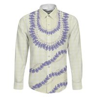 Hawaii Honohono Palaka Motifs Family Matching Mermaid Dress and Hawaiian Shirt Hawaiian Orchid Lei