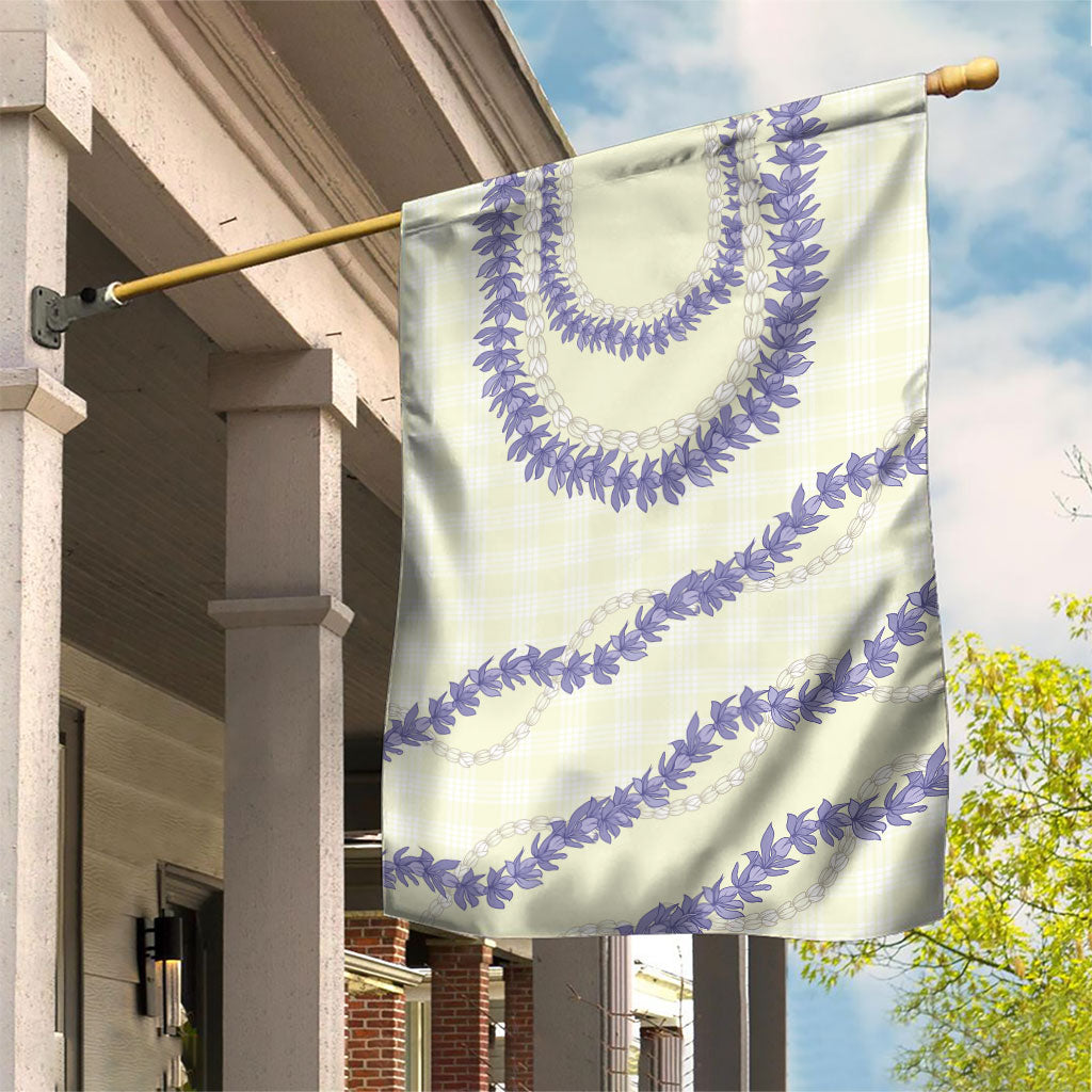 Hawaii Honohono Palaka Motifs Garden Flag Hawaiian Orchid Lei