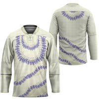 Hawaii Honohono Palaka Motifs Hockey Jersey Hawaiian Orchid Lei