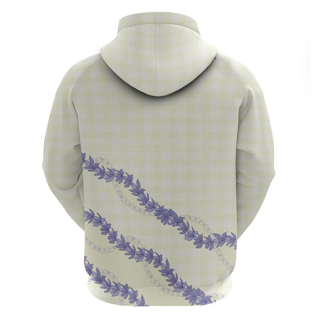 Hawaii Honohono Palaka Motifs Hoodie Hawaiian Orchid Lei