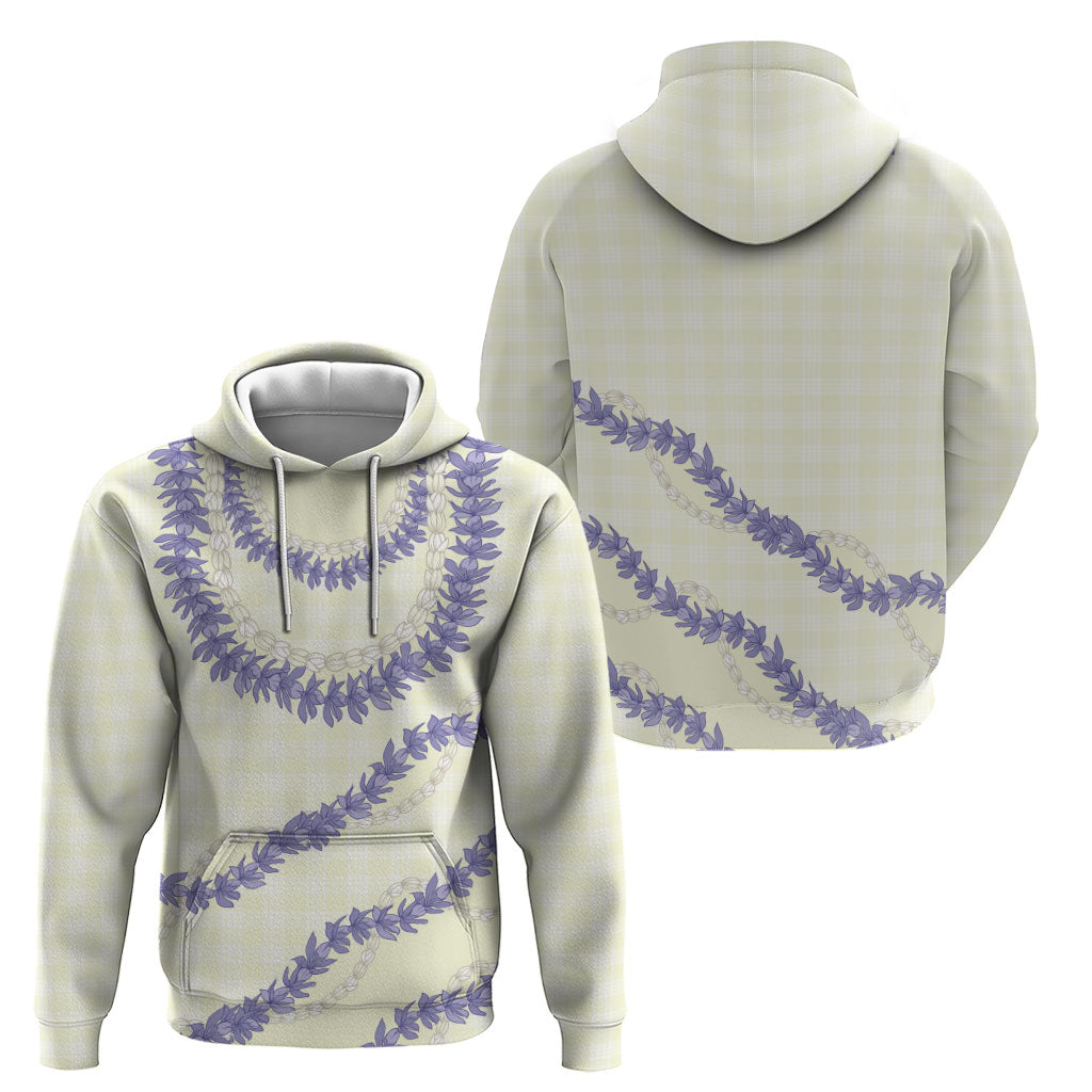 Hawaii Honohono Palaka Motifs Hoodie Hawaiian Orchid Lei