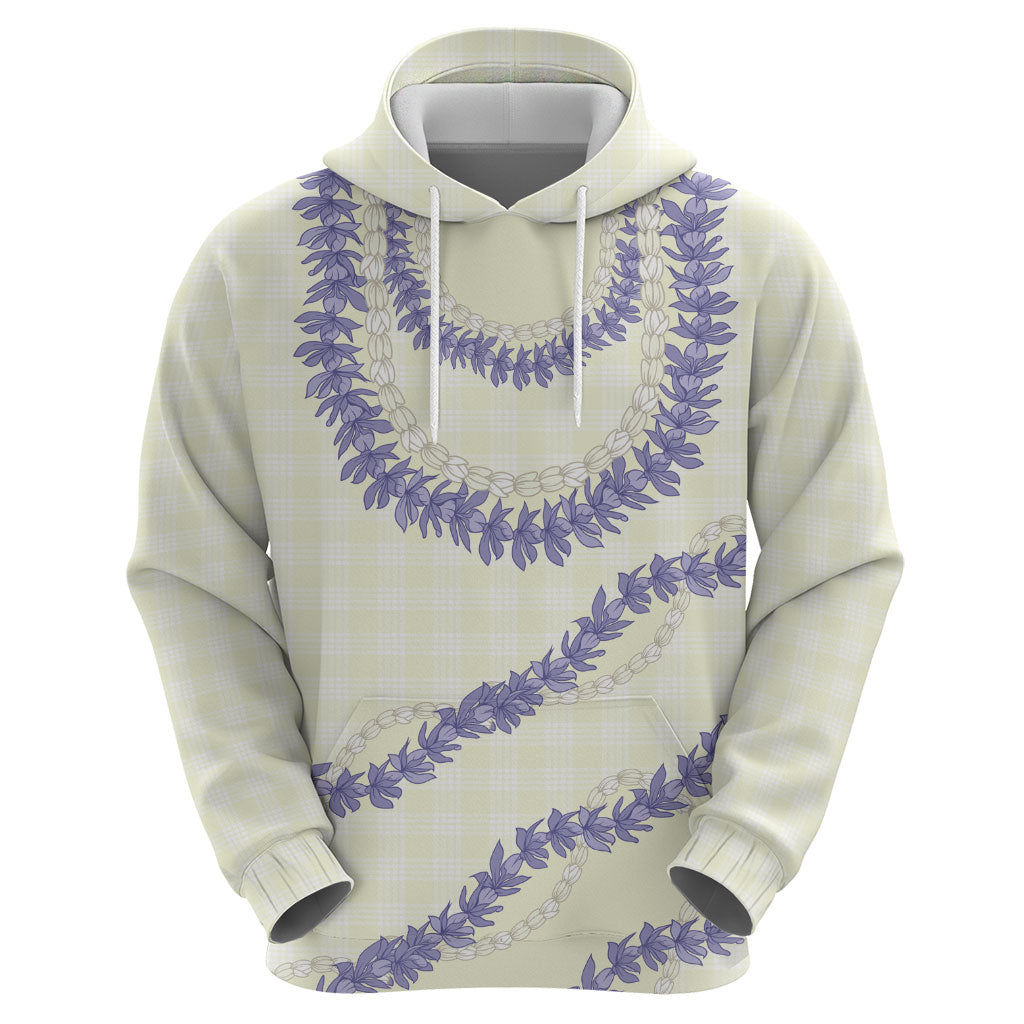 Hawaii Honohono Palaka Motifs Hoodie Hawaiian Orchid Lei