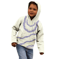 Hawaii Honohono Palaka Motifs Kid Hoodie Hawaiian Orchid Lei