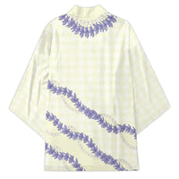 Hawaii Honohono Palaka Motifs Kimono Hawaiian Orchid Lei