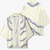 Hawaii Honohono Palaka Motifs Kimono Hawaiian Orchid Lei