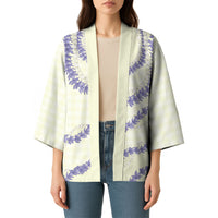 Hawaii Honohono Palaka Motifs Kimono Hawaiian Orchid Lei