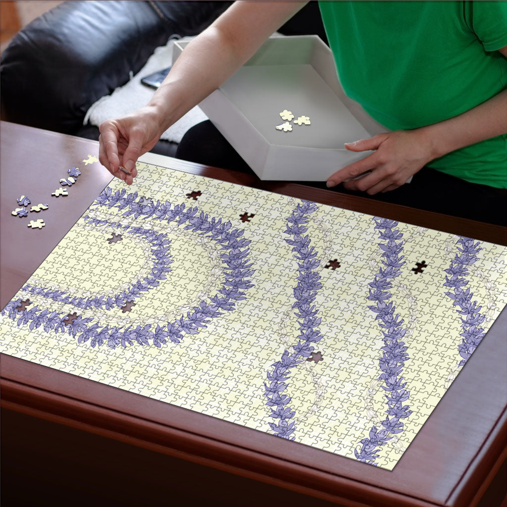 Hawaii Honohono Palaka Motifs Puzzle Hawaiian Orchid Lei