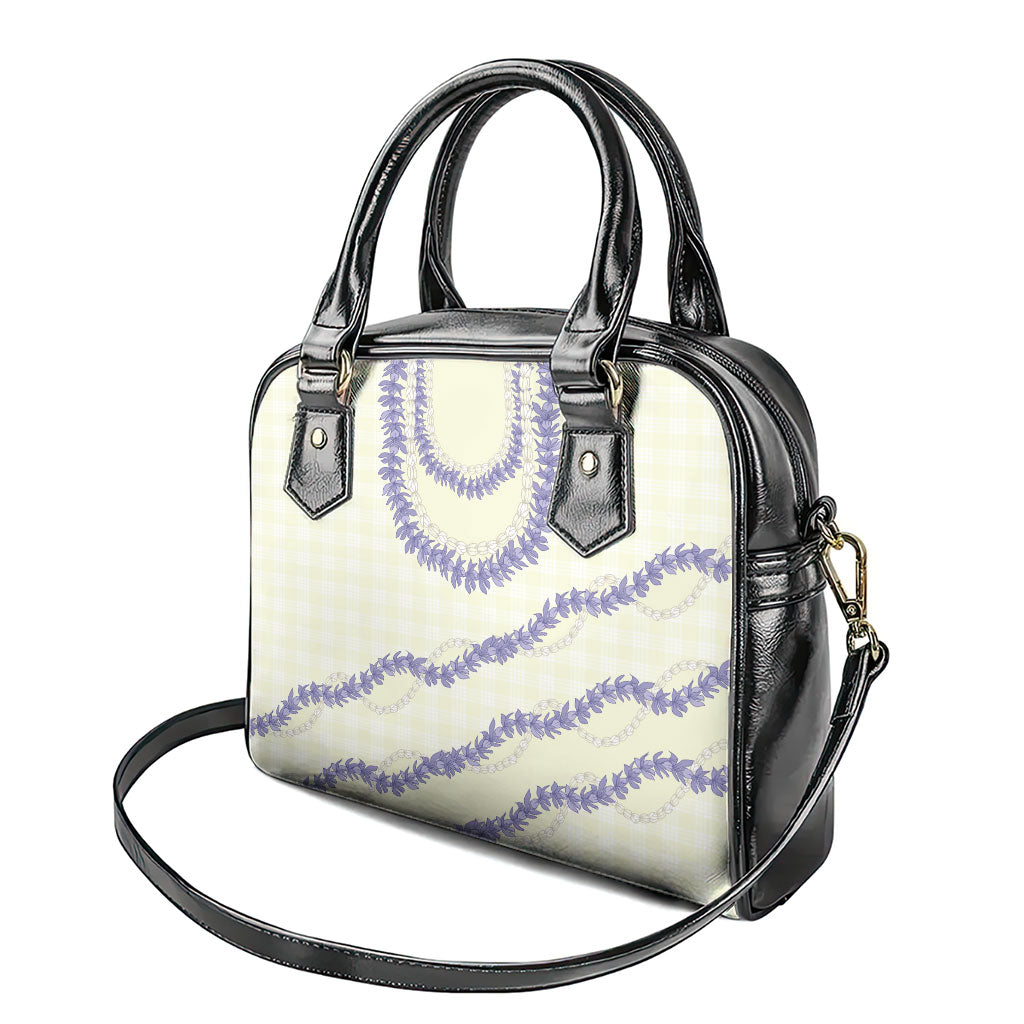 Hawaii Honohono Palaka Motifs Shoulder Handbag Hawaiian Orchid Lei