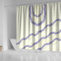 Hawaii Honohono Palaka Motifs Shower Curtain Hawaiian Orchid Lei