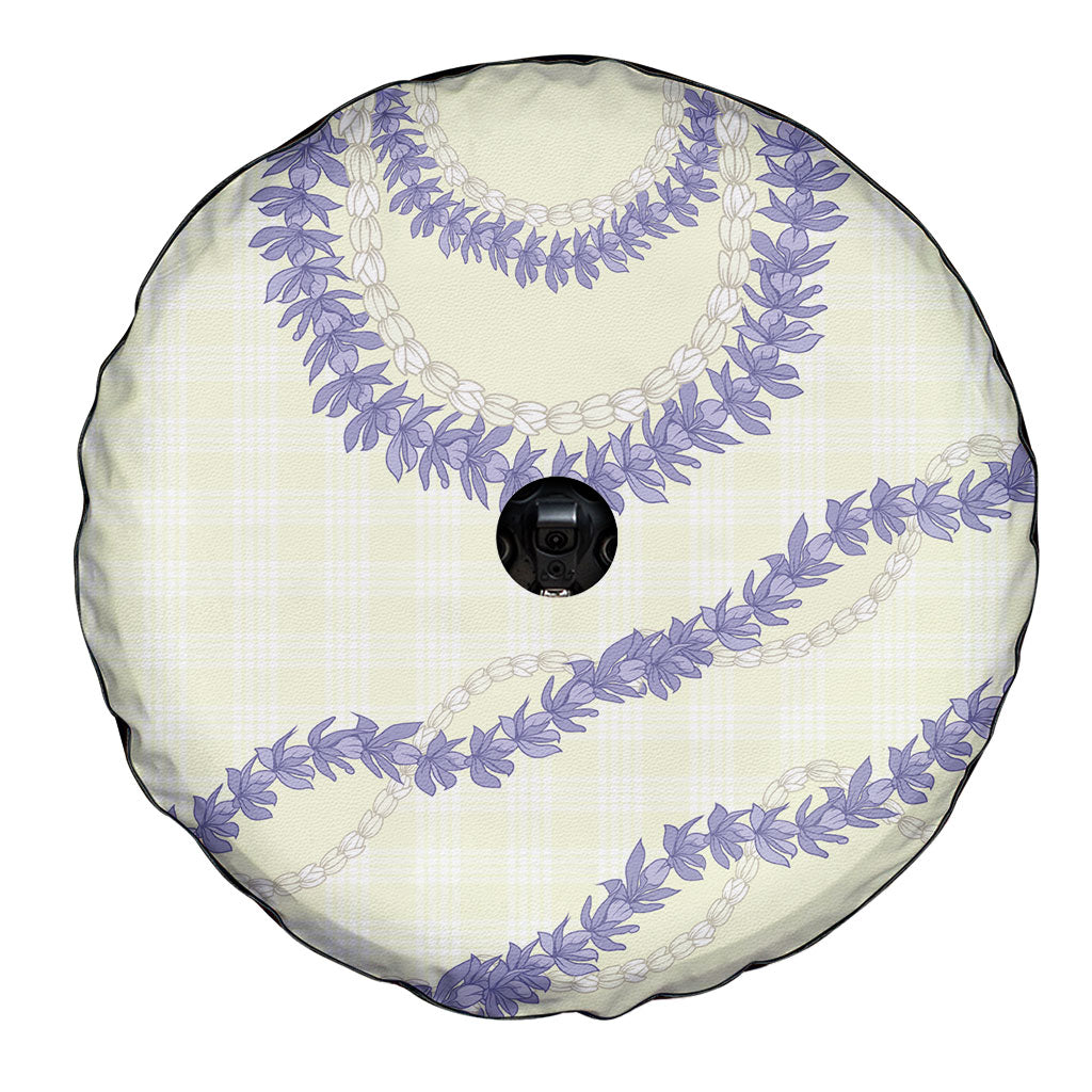 Hawaii Honohono Palaka Motifs Spare Tire Cover Hawaiian Orchid Lei