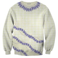 Hawaii Honohono Palaka Motifs Sweatshirt Hawaiian Orchid Lei
