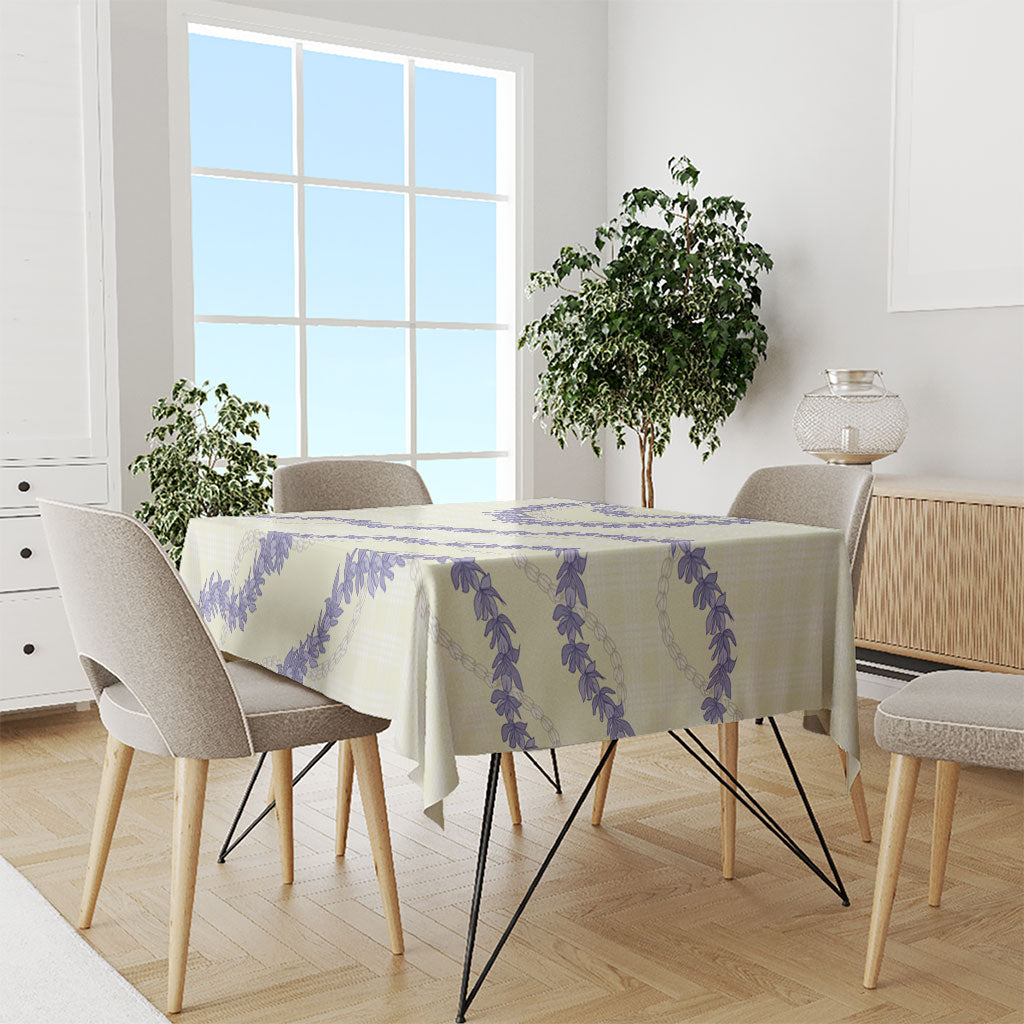 Hawaii Honohono Palaka Motifs Tablecloth Hawaiian Orchid Lei