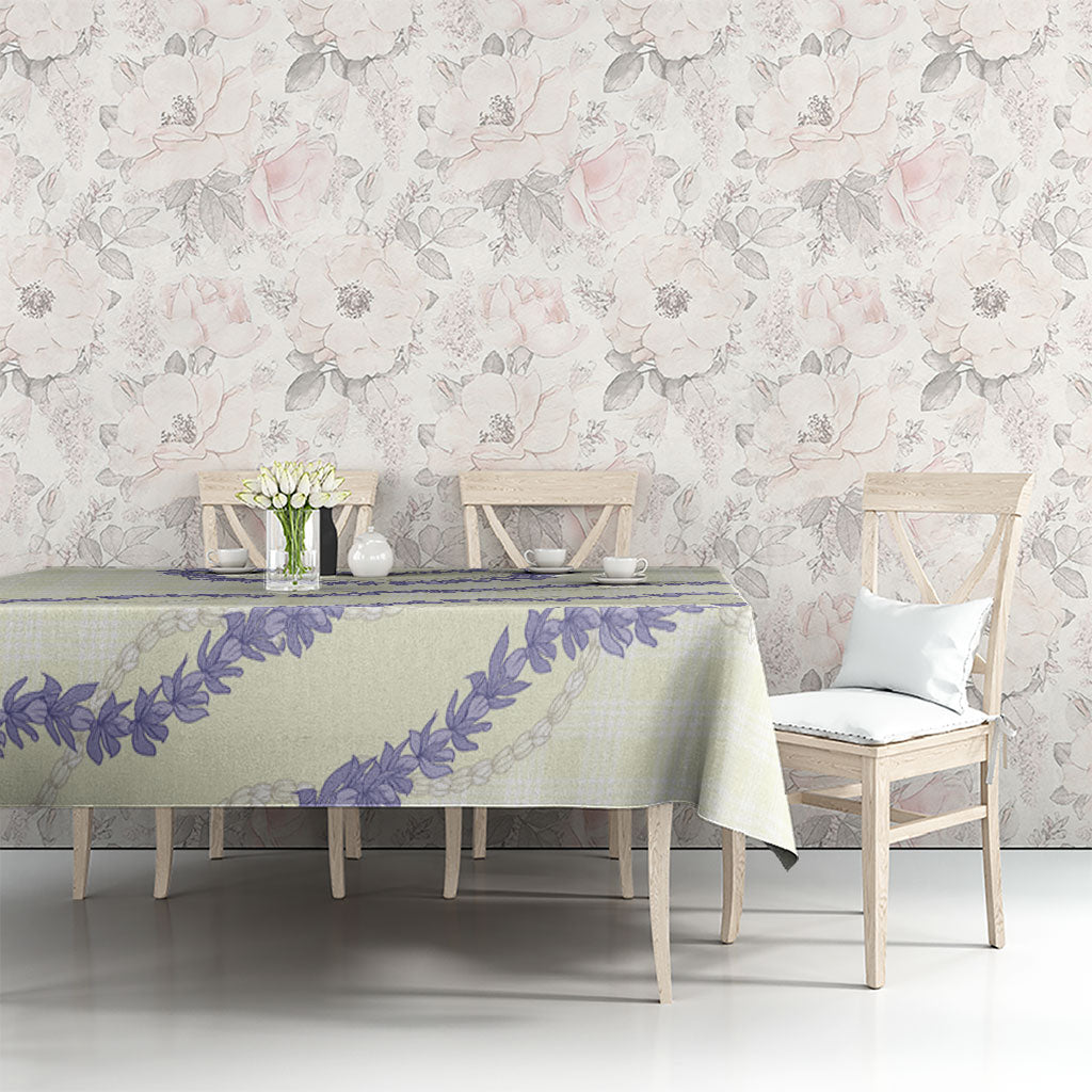 Hawaii Honohono Palaka Motifs Tablecloth Hawaiian Orchid Lei