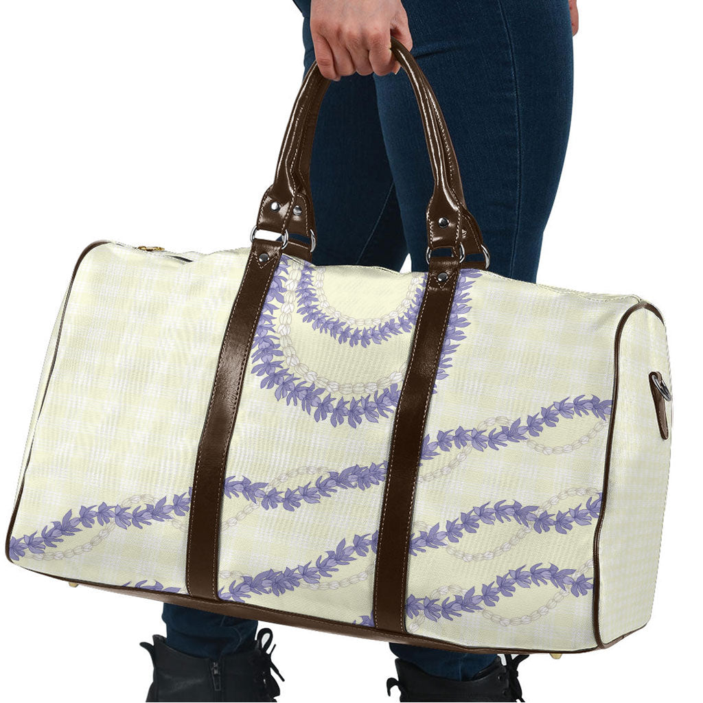 Hawaii Honohono Palaka Motifs Travel Bag Hawaiian Orchid Lei