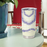 Hawaii Honohono Palaka Motifs Tumbler Cup Hawaiian Orchid Lei