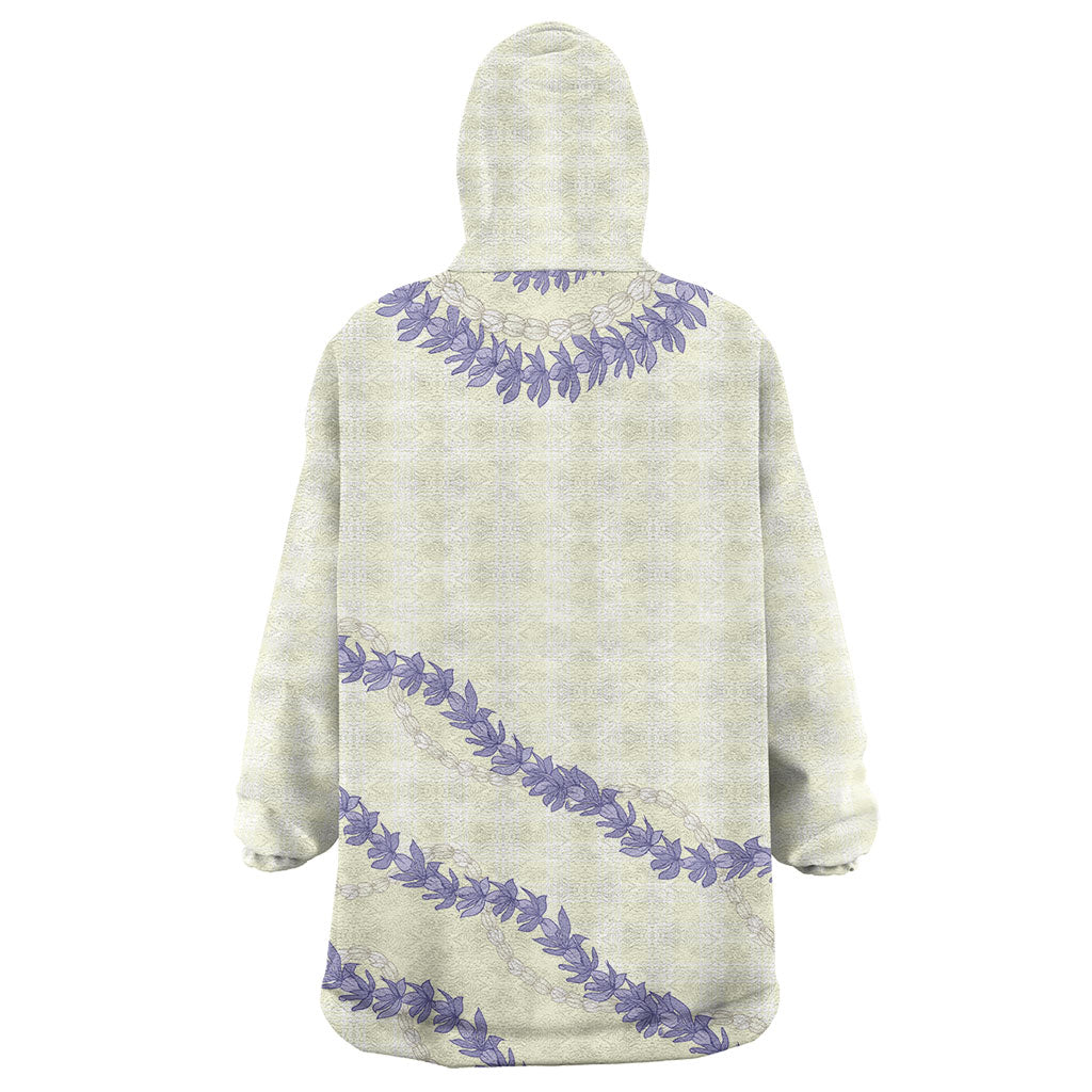 Hawaii Honohono Palaka Motifs Wearable Blanket Hoodie Hawaiian Orchid Lei LT14 - Polynesian Pride