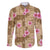 Beige Hawaii Hibiscus With Tropical Flowers Motifs Family Matching Mermaid Dress and Hawaiian Shirt - Polynesian Pride