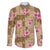 Beige Hawaii Hibiscus With Tropical Flowers Motifs Family Matching Puletasi and Hawaiian Shirt - Polynesian Pride