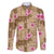 Beige Hawaii Hibiscus With Tropical Flowers Motifs Family Matching Short Sleeve Bodycon Dress and Hawaiian Shirt - Polynesian Pride