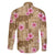 Beige Hawaii Hibiscus With Tropical Flowers Motifs Family Matching Short Sleeve Bodycon Dress and Hawaiian Shirt - Polynesian Pride