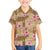Beige Hawaii Hibiscus With Tropical Flowers Motifs Family Matching Tank Maxi Dress and Hawaiian Shirt - Polynesian Pride