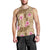 Beige Hawaii Hibiscus With Tropical Flowers Motifs Men Tank Top - Polynesian Pride
