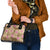 Beige Hawaii Hibiscus With Tropical Flowers Motifs Shoulder Handbag - Polynesian Pride