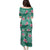Cyan Hawaii Hibiscus With Tropical Flowers Motifs Family Matching Puletasi and Hawaiian Shirt - Polynesian Pride
