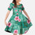 Cyan Hawaii Hibiscus With Tropical Flowers Motifs Family Matching Tank Maxi Dress and Hawaiian Shirt - Polynesian Pride