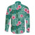 Cyan Hawaii Hibiscus With Tropical Flowers Motifs Family Matching Tank Maxi Dress and Hawaiian Shirt - Polynesian Pride