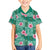 Cyan Hawaii Hibiscus With Tropical Flowers Motifs Family Matching Tank Maxi Dress and Hawaiian Shirt - Polynesian Pride